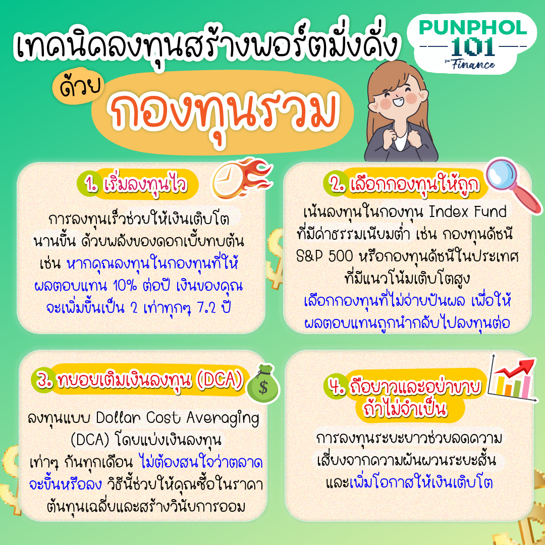เทคนิคลงทุนสร้างพอร์ตมั่งคั่งด้วย กองทุนรวม 📈📊⁣